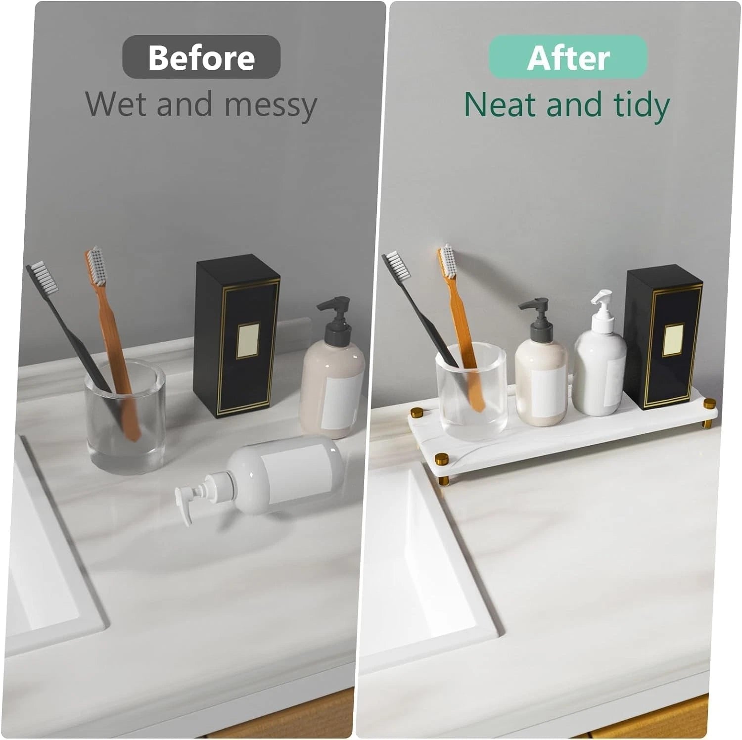 Kitchen bathroom rack with drain storage for wet items