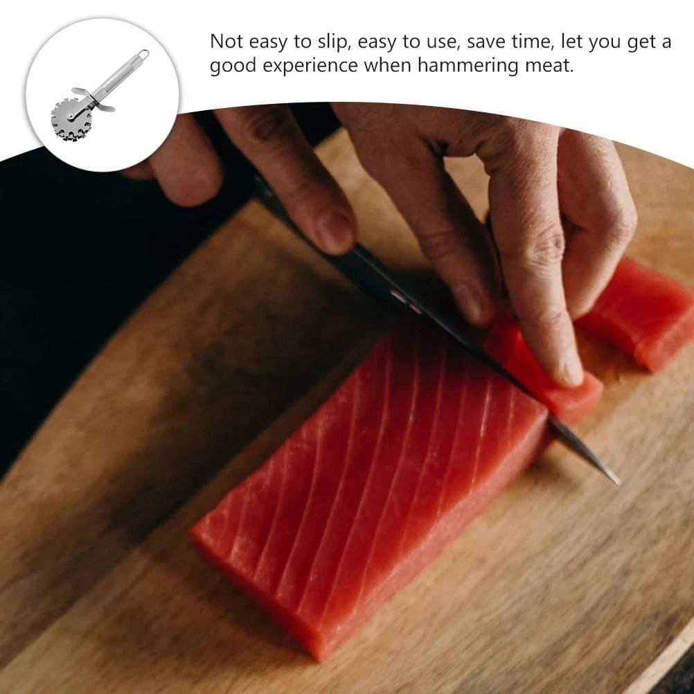 Kitchen meat roller tool made of durable stainless steel