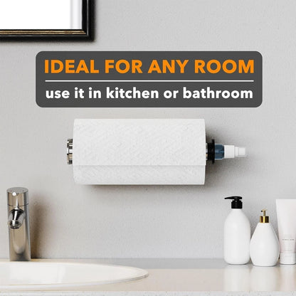 Kitchen paper towel holder under cabinet space saving design