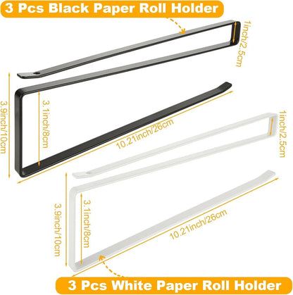 Kitchen roll holder saving counter space in modern kitchen