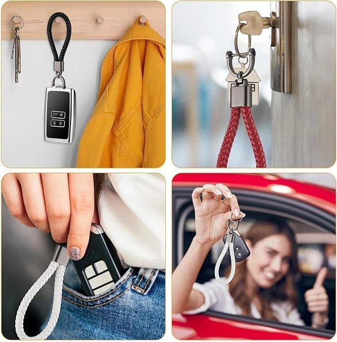 Faux leather keyring durable for everyday use