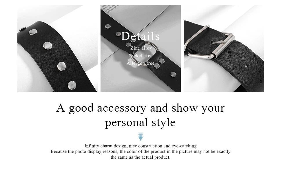 Leather vampire collar costume neckband for Halloween outfits