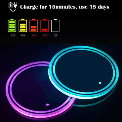 LED coaster used for car interior night lighting effect