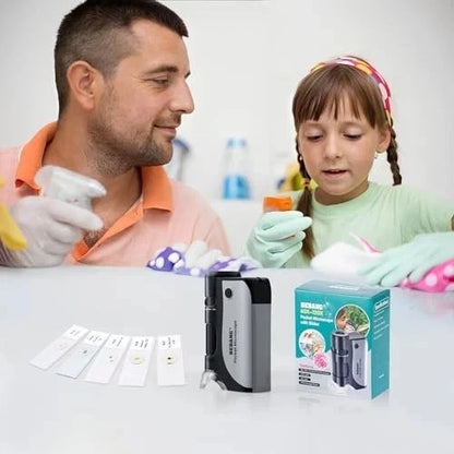 LED mini microscope used in low light conditions for better visibility