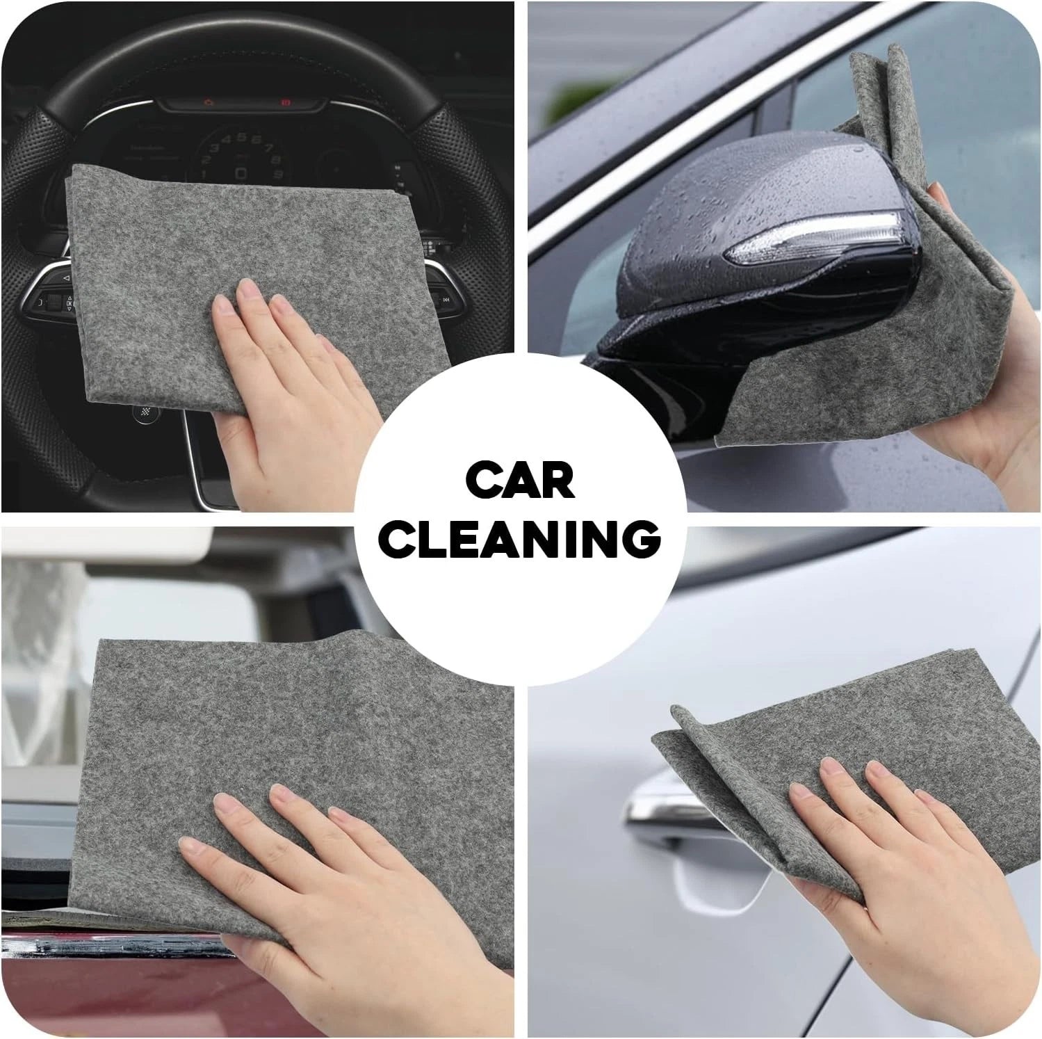 Lint free cloth cleaning window glass for crystal clear shine
