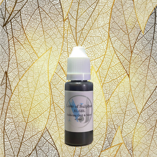 Liver of sulphur gel bottle for metal patina and oxidation