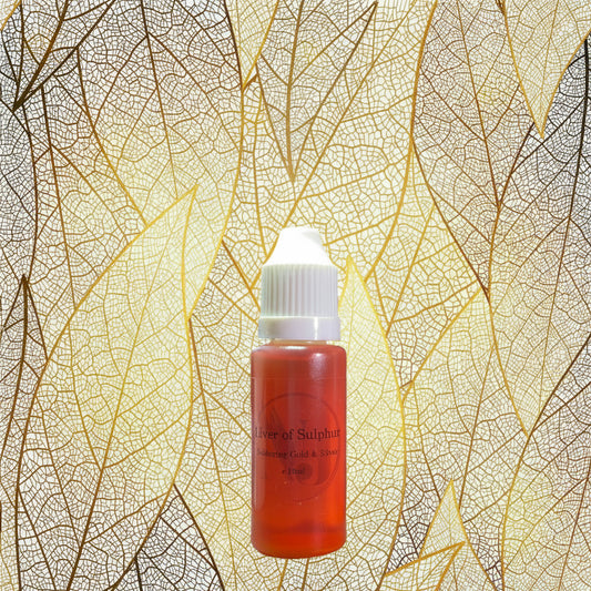 Liver of sulphur liquid solution for metal patina effects