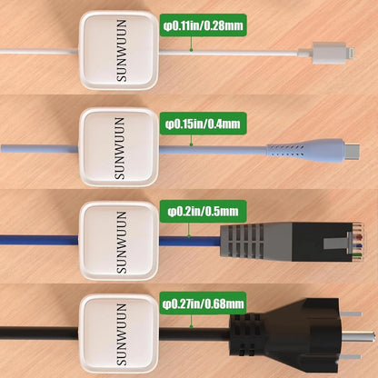 Magnetic cable tidy holder installed for clean workspace