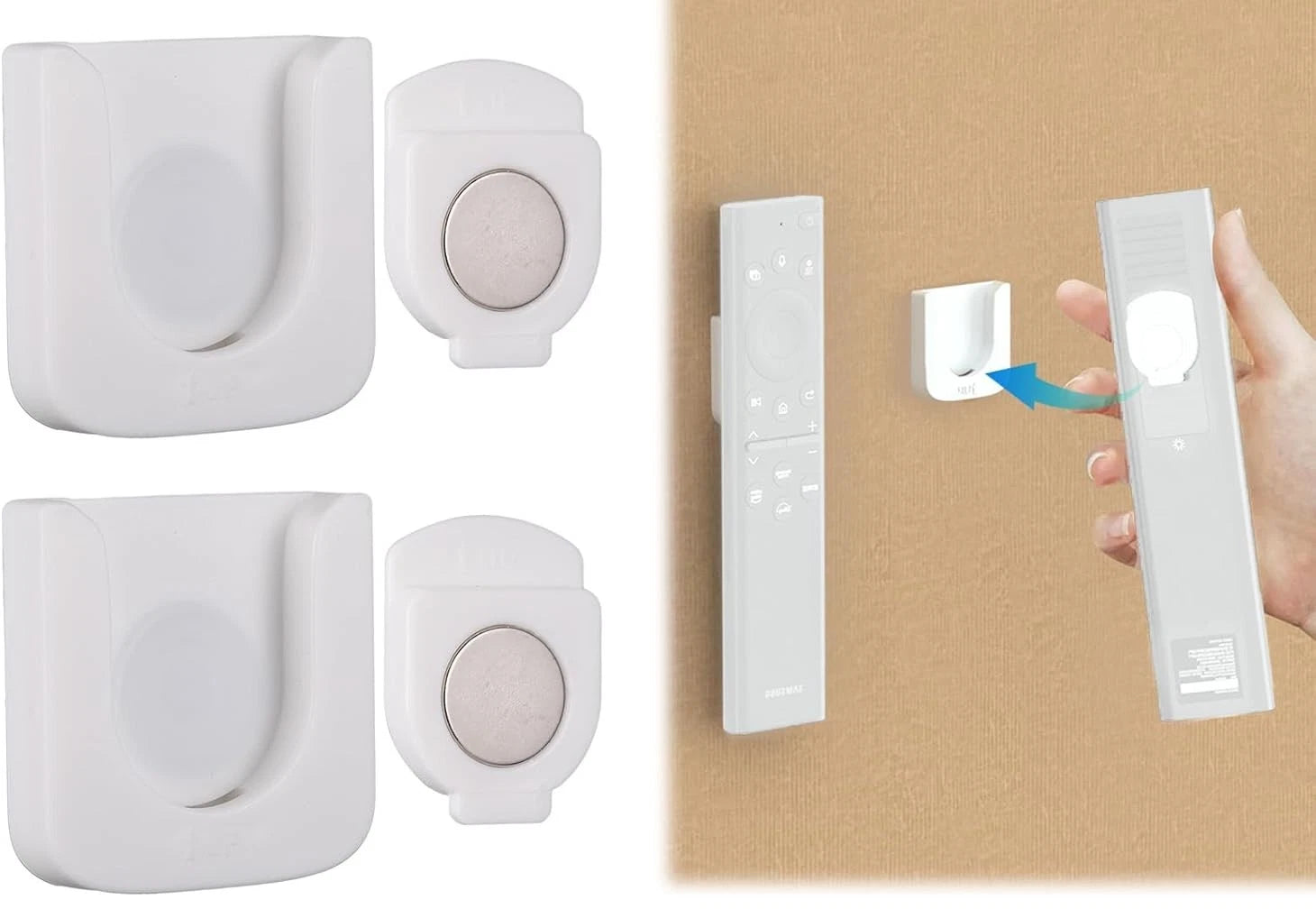 Magnetic wall mounted TV remote holder modern design