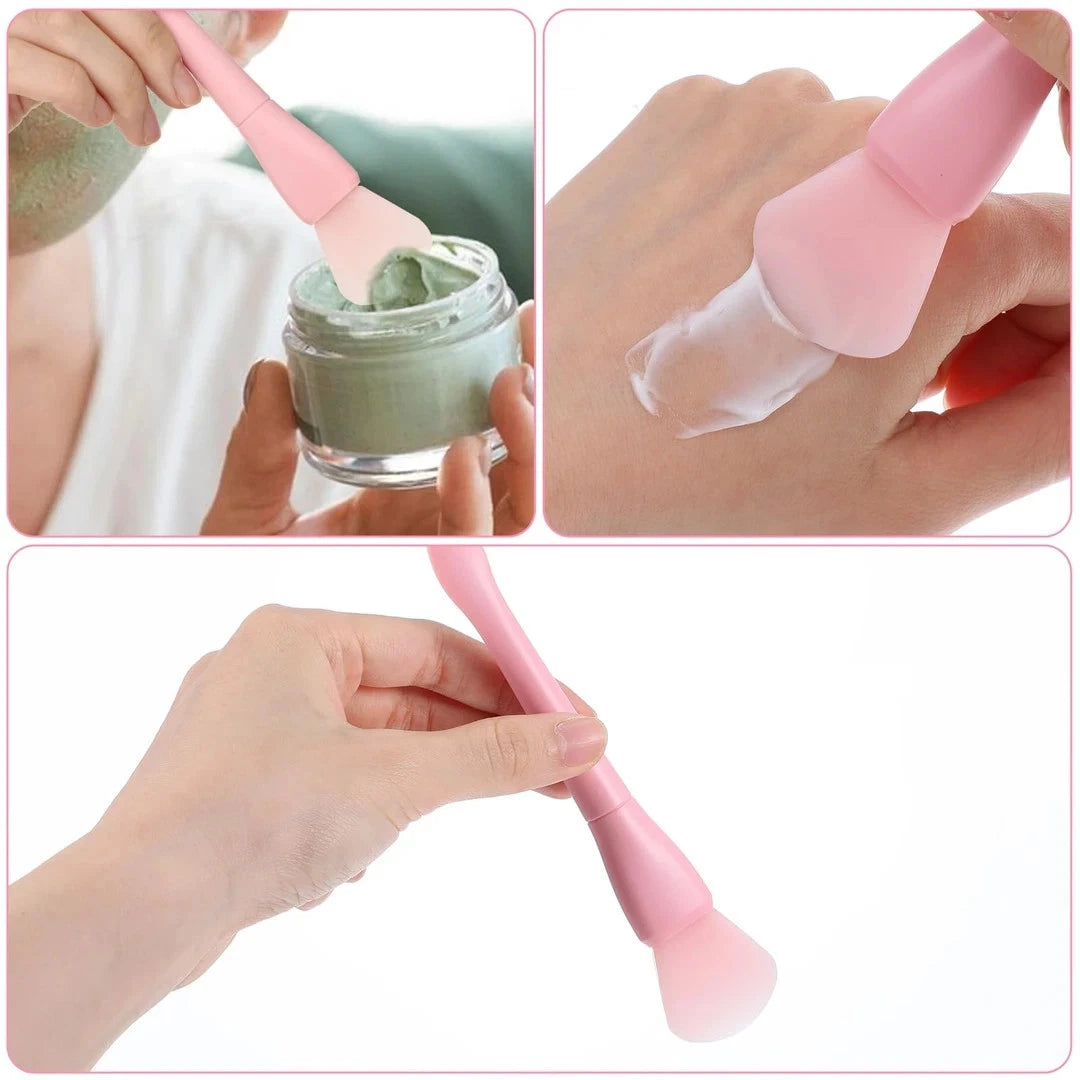 Makeup mud mixing brush close detail view