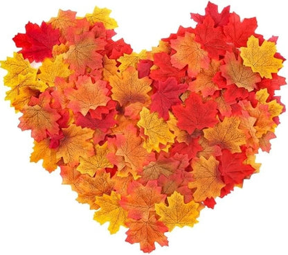 Maple leaves used for Halloween party decoration display