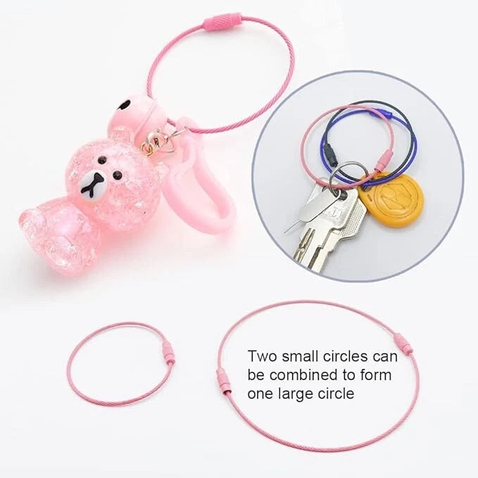 Metal cable keyring used for everyday carry EDC use