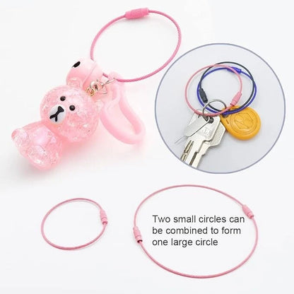 Metal cable keyring used for everyday carry EDC use