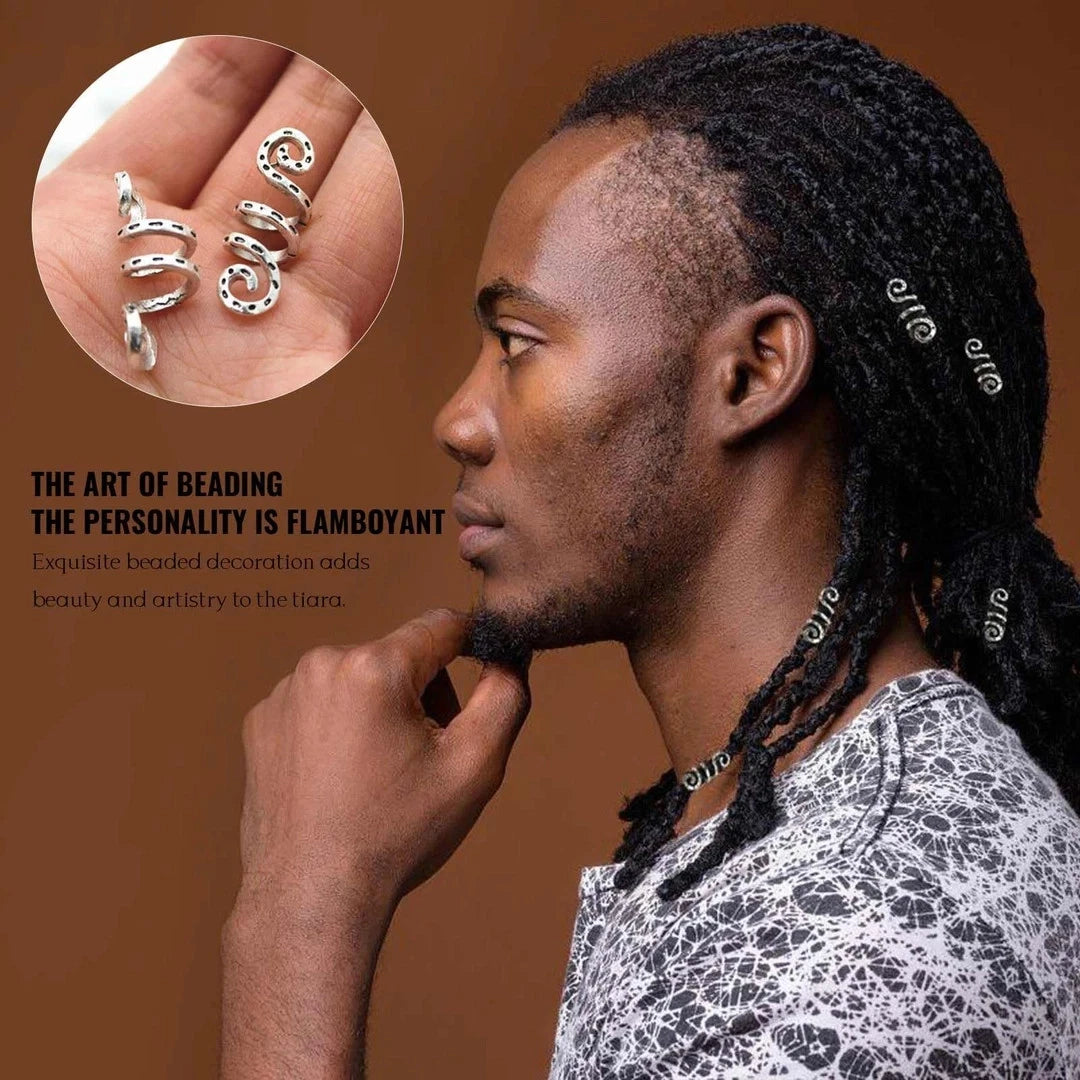 Metal hair rings and braid jewelry accessories for styling