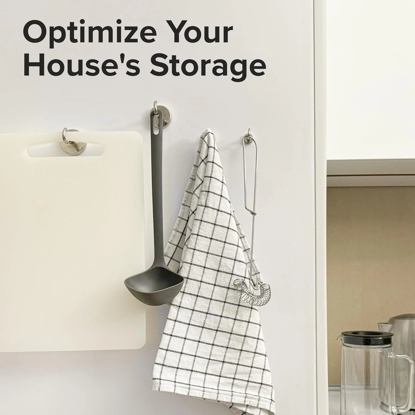 Metal magnetic hooks for home organization and storage use