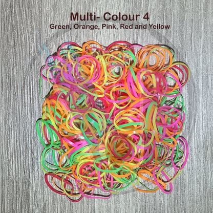 Mini elastics used in braided hairstyle styling