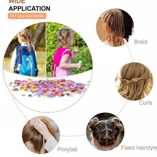 Mini elastics holding small ponytail securely in place