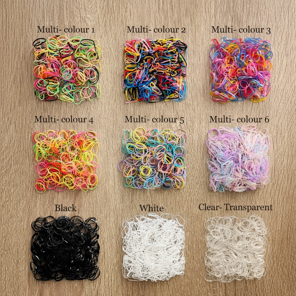 Mini elastics showing tight and secure hold on hair