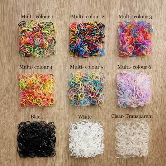 Mini elastics showing tight and secure hold on hair