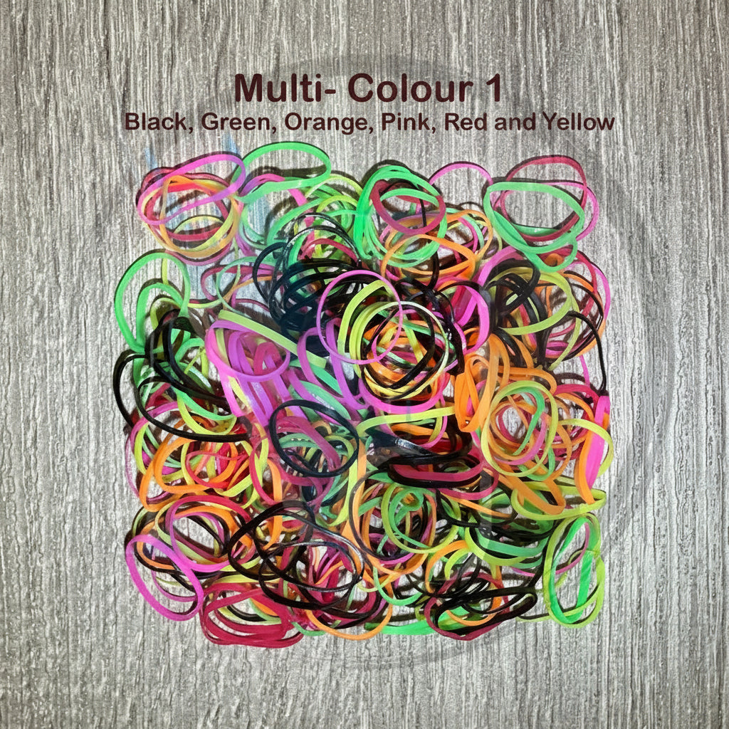 Mini hair elastics for braiding and styling hair