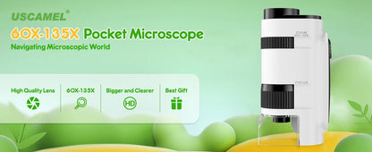 Mini microscope set with packaging display for UK buyers