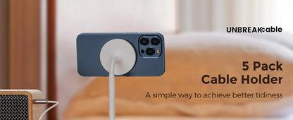 Multi cable holder clip managing multiple wires and charging cables