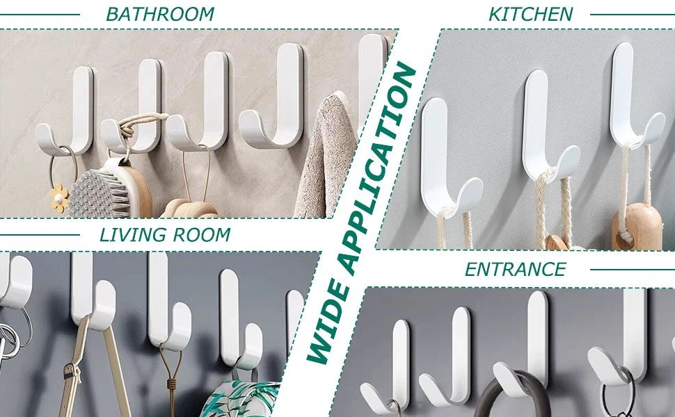 Multi purpose wall hooks used for home organization and storage