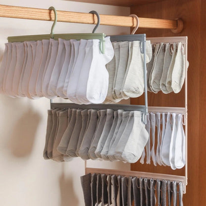 Multi tier clothes hanger maximizing wardrobe storage space