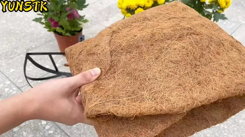Natural fibre wall planter liner made from coconut coir