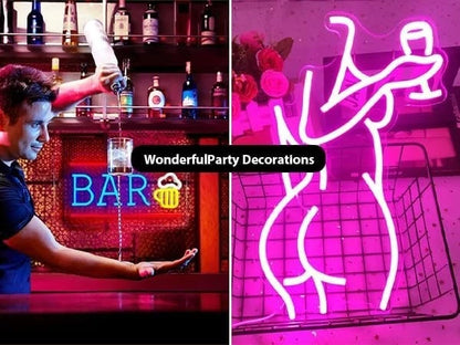 Neon light clips used for home decorative lighting setup