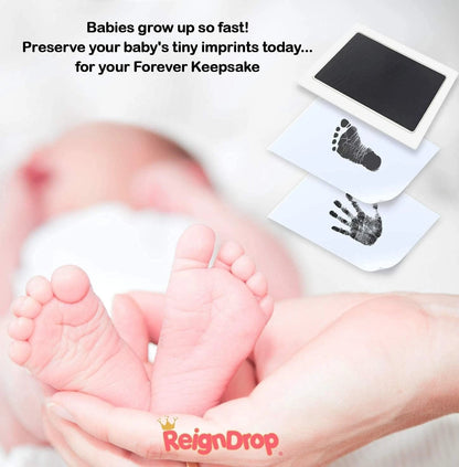 Newborn handprint keepsake print capturing tiny hand details