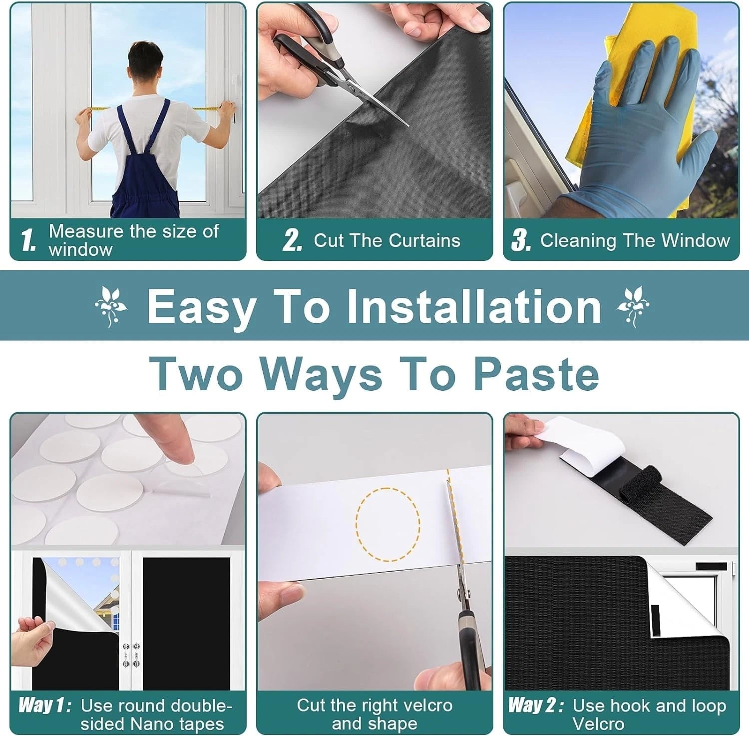 No drill travel window blind used for room darkening