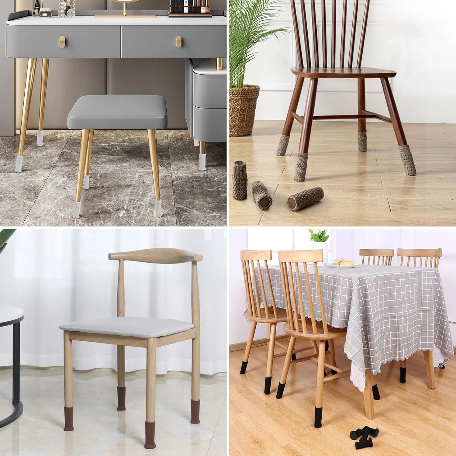 Noise reduction chair foot protector for quiet movement