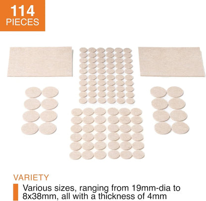 Noise reduction furniture pads used on hard floors