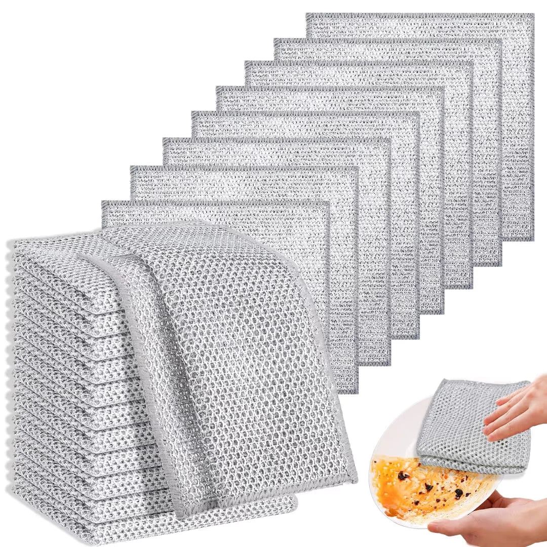 Non scratch wire dishcloth for kitchen dishwashing cleaning