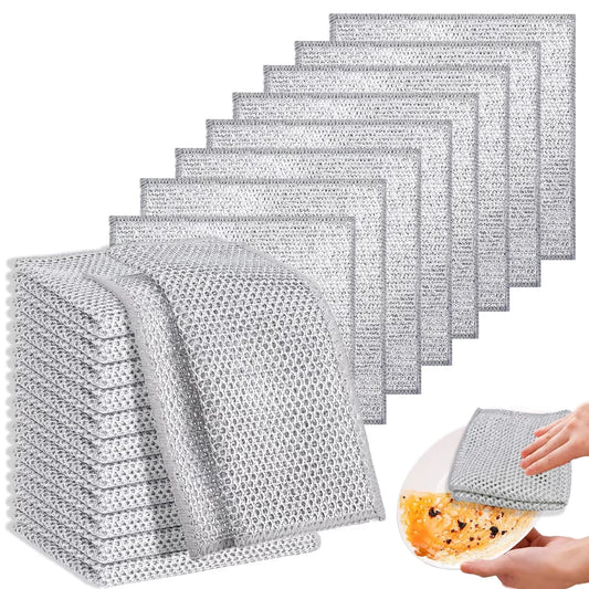 Non scratch wire dishcloth for kitchen dishwashing cleaning