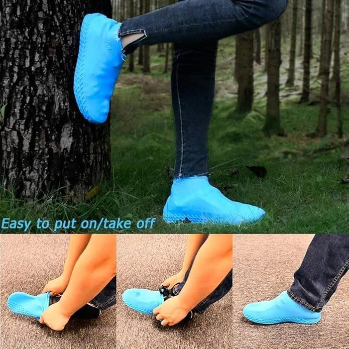 Non slip shoe cover used on wet surface