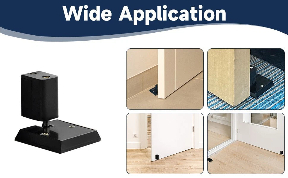 Close-up of non-slip heavy duty door stopper base design