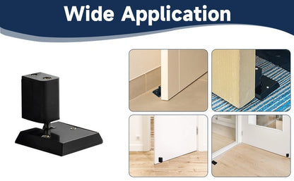 Close-up of non-slip heavy duty door stopper base design