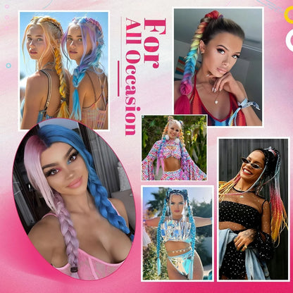 Ombre braid hair extension showing smooth color transition effect