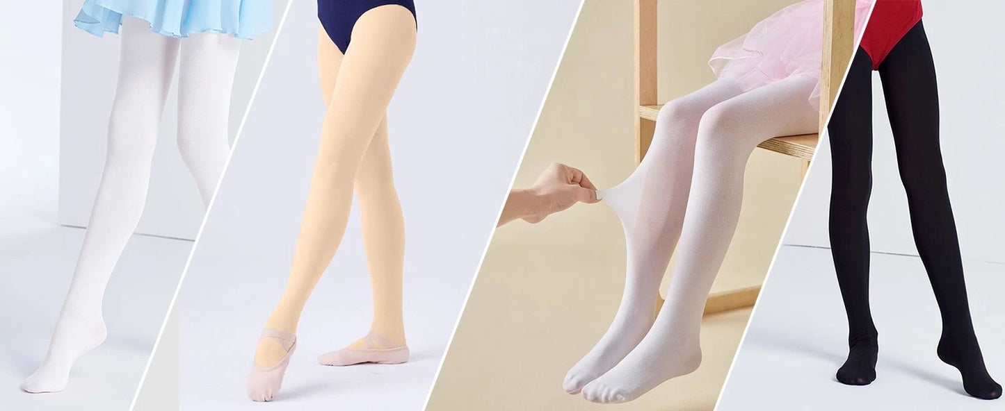 Opaque tights with elastic waist for comfortable fit