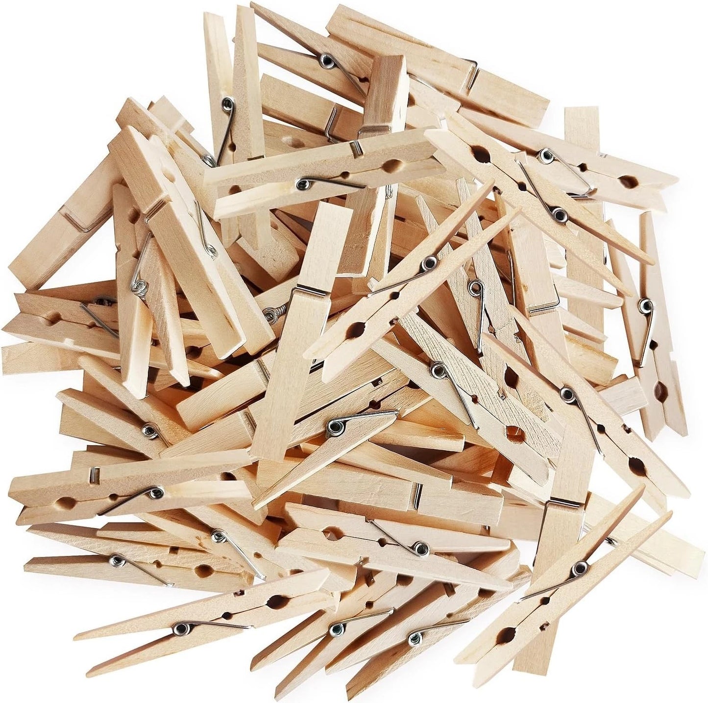 Outdoor washing line wood pegs holding clothes securely