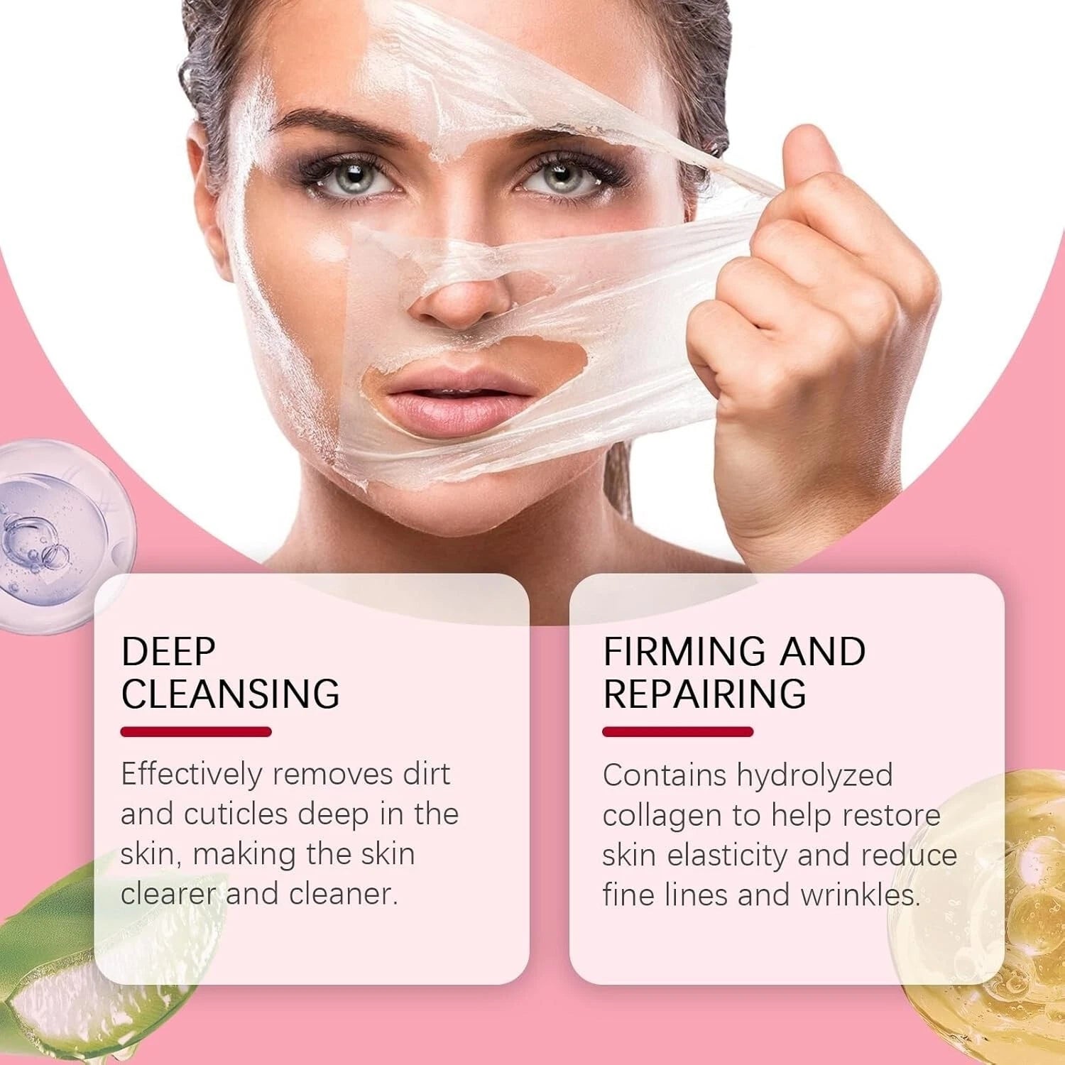 Overnight peel off face mask treatment for dry and dull skin