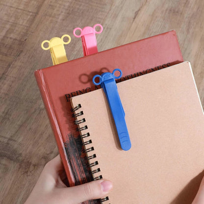Lightweight page marker clip for books and notebooks