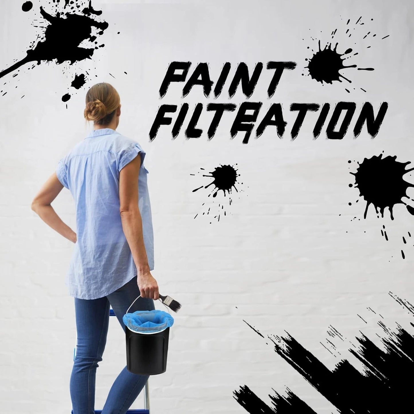 Paint strainer bag used for liquid filtration in painting