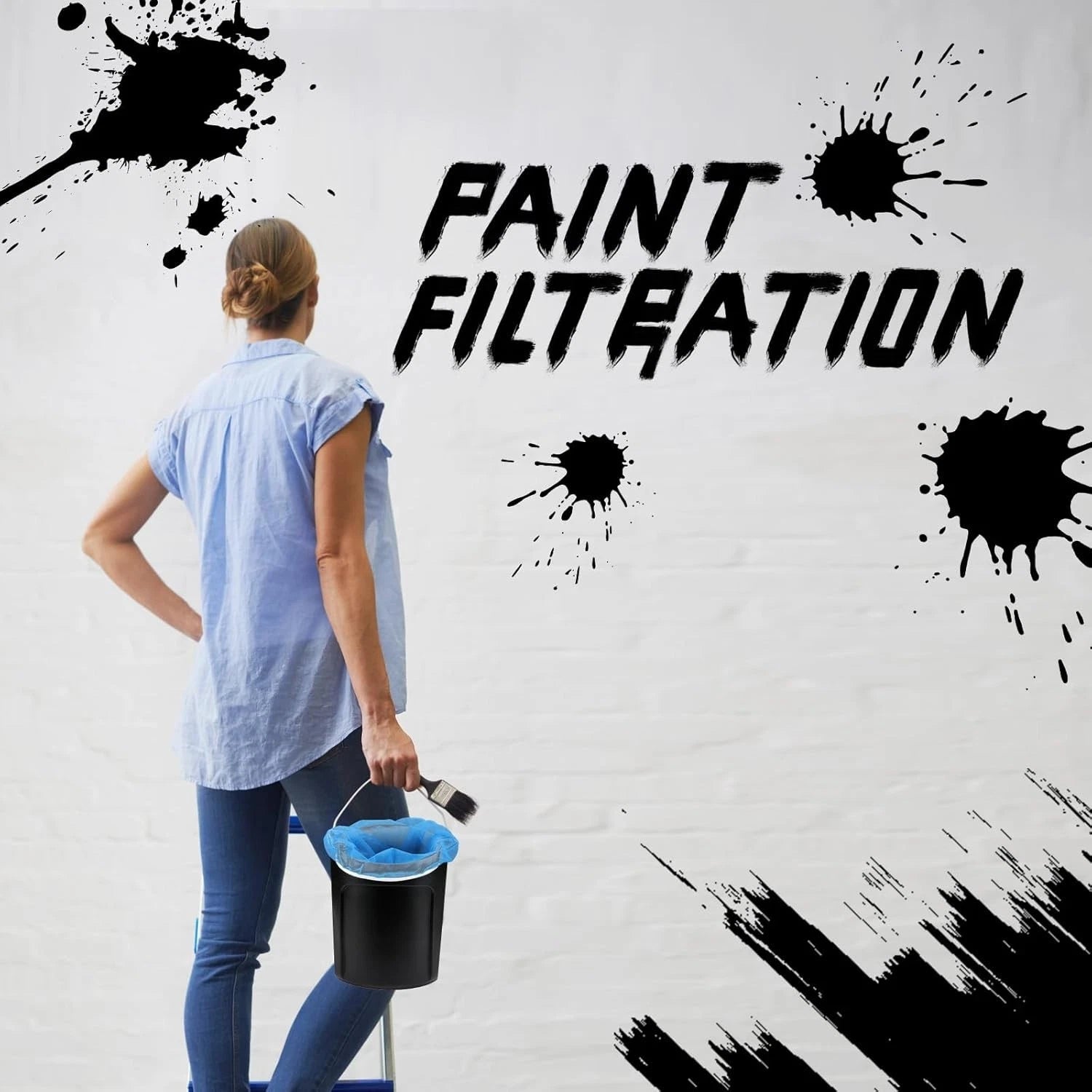 Paint strainer bag used for liquid filtration in painting