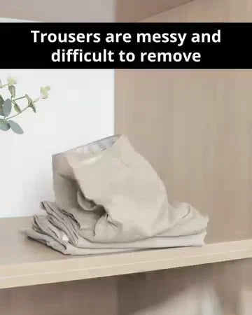 Pants hanger space saving wardrobe rack for organized clothing