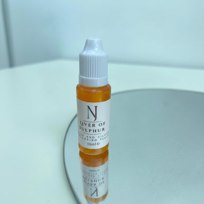 Patina solution highlighting fine details on metal design
