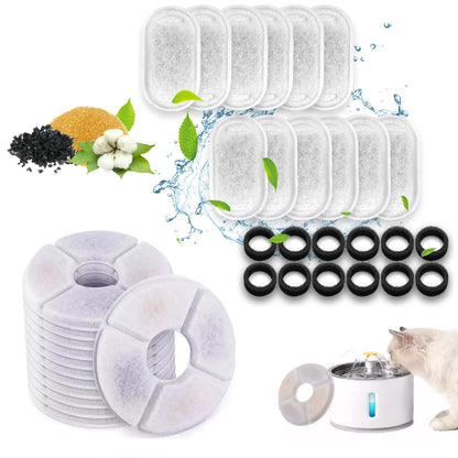 Pet water fountain carbon filters for clean drinking water