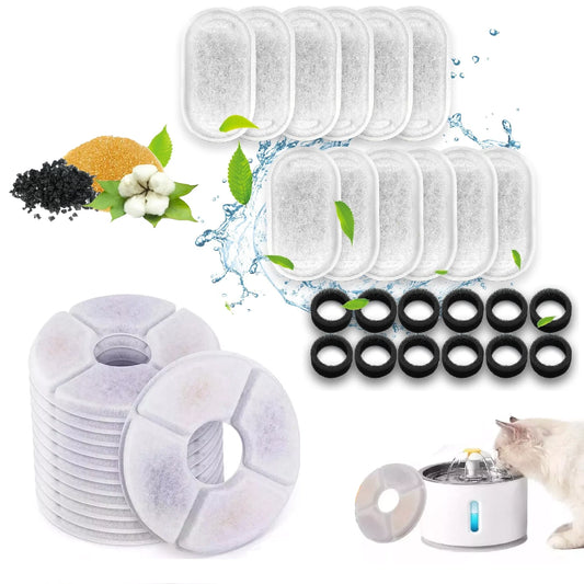 Pet water fountain carbon filters for clean drinking water